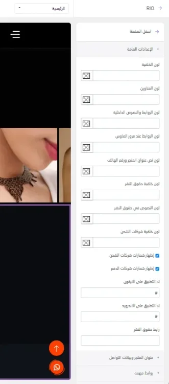 النمط الثاني للفوتر