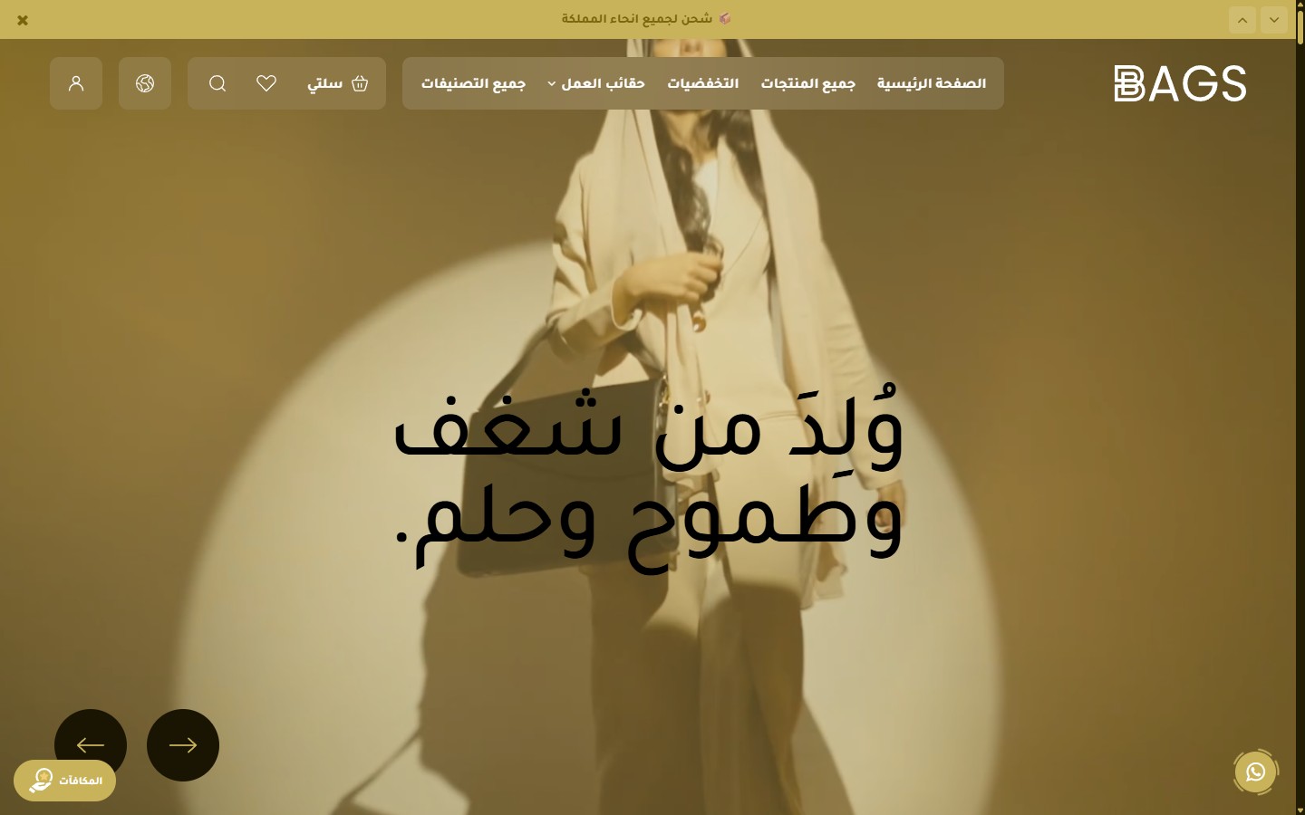 عناصر الصفحة الرئيسية