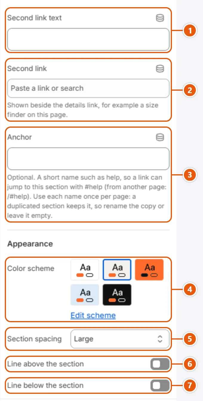 “Featured product” settings in the Shopify editor (3 of 3)