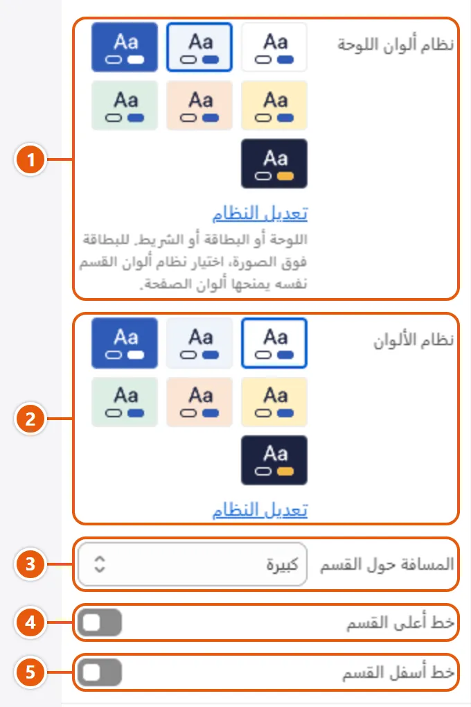 إعدادات «لافتة النشرة البريدية» في محرر شوبيفاي (3 من 3)