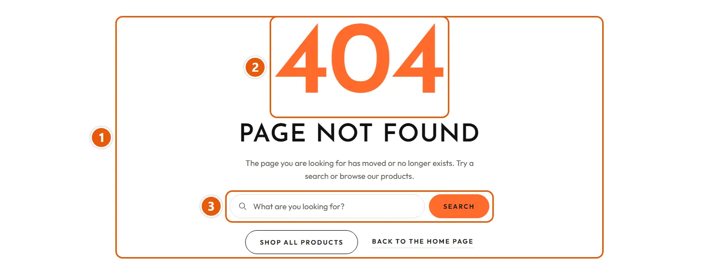 Where “Page not found” shows in the store