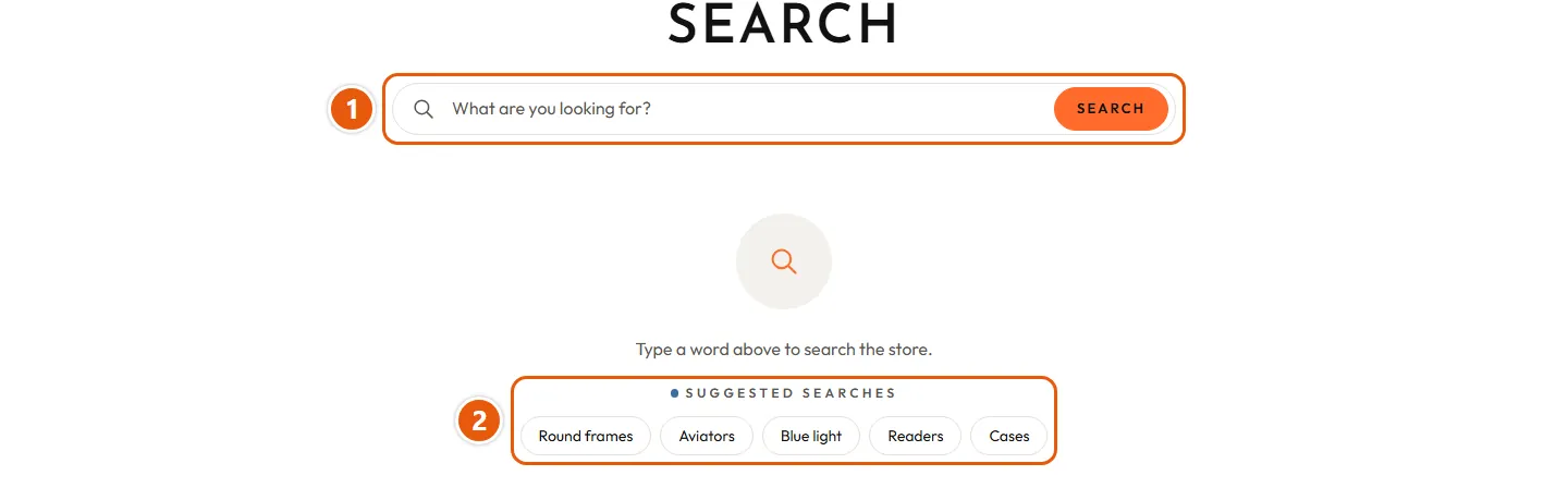 Where “Search” shows in the store