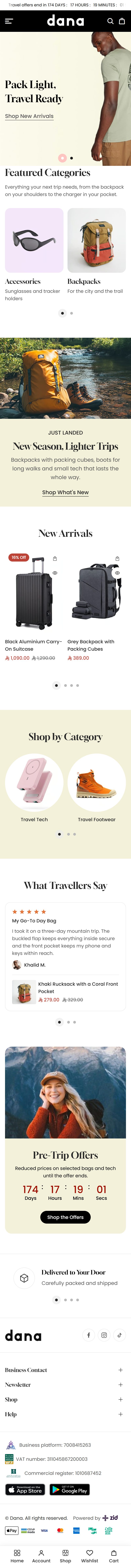 The Travel design on a phone