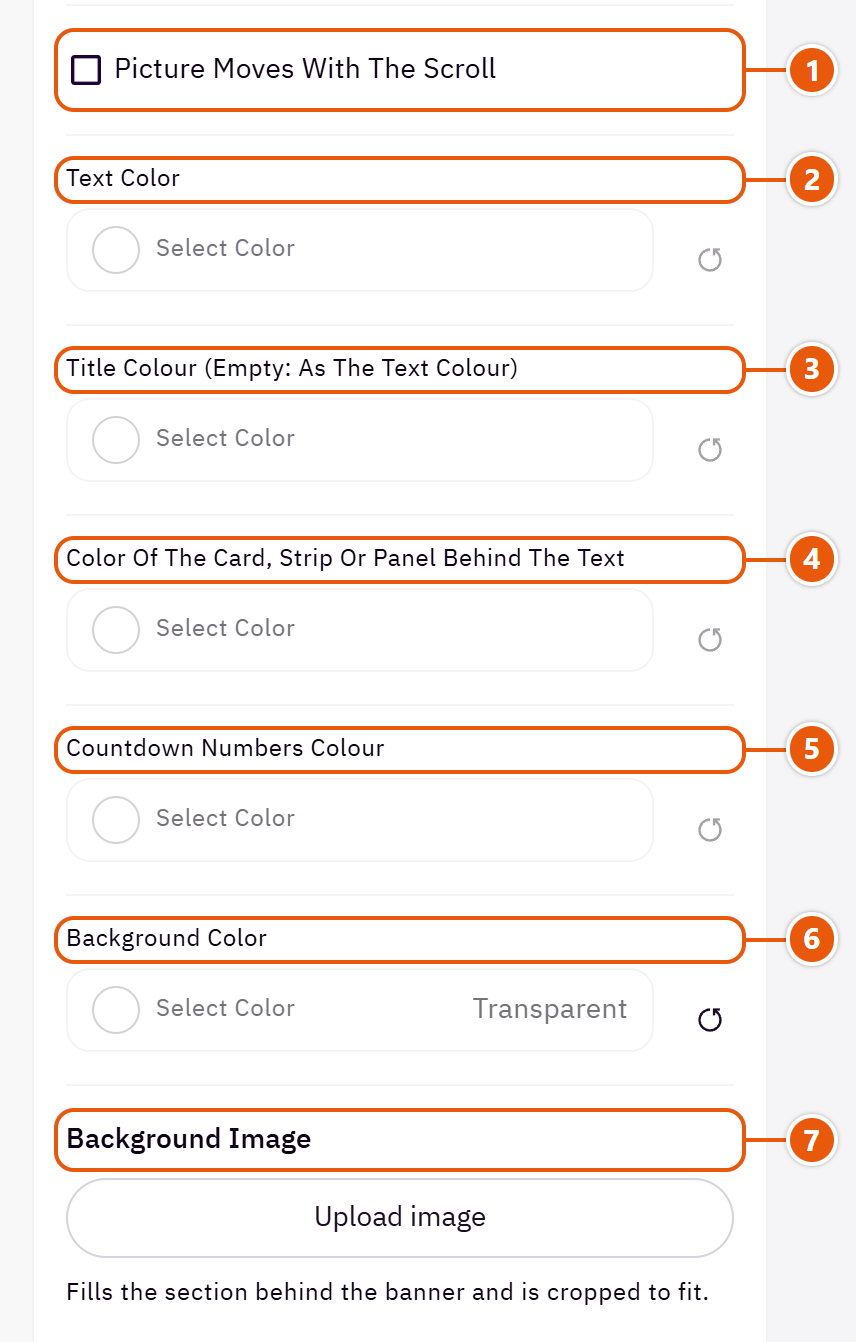 “Countdown banner” settings in the Zid editor (4 of 5)
