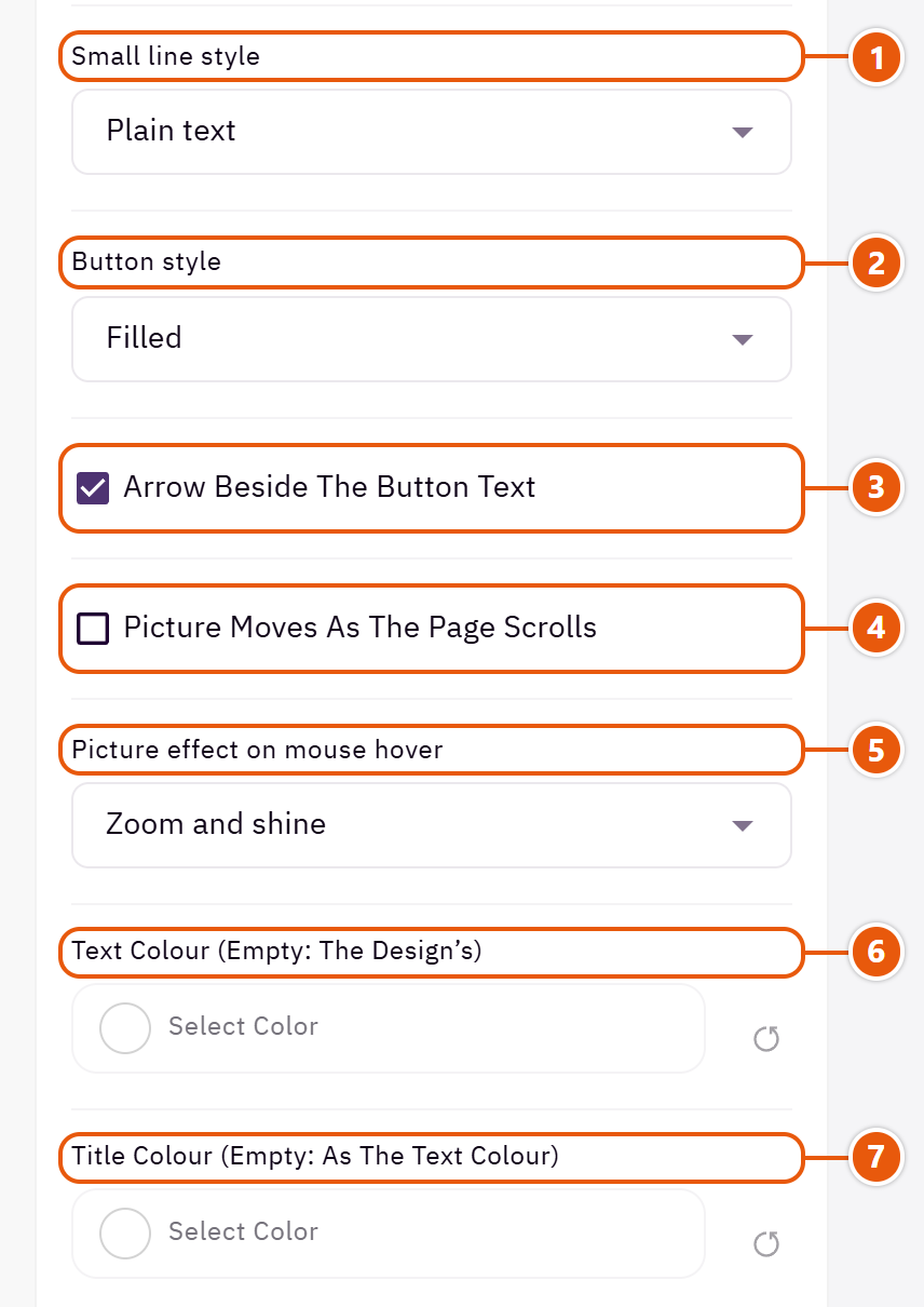 “Feature banner” settings in the Zid editor (4 of 6)