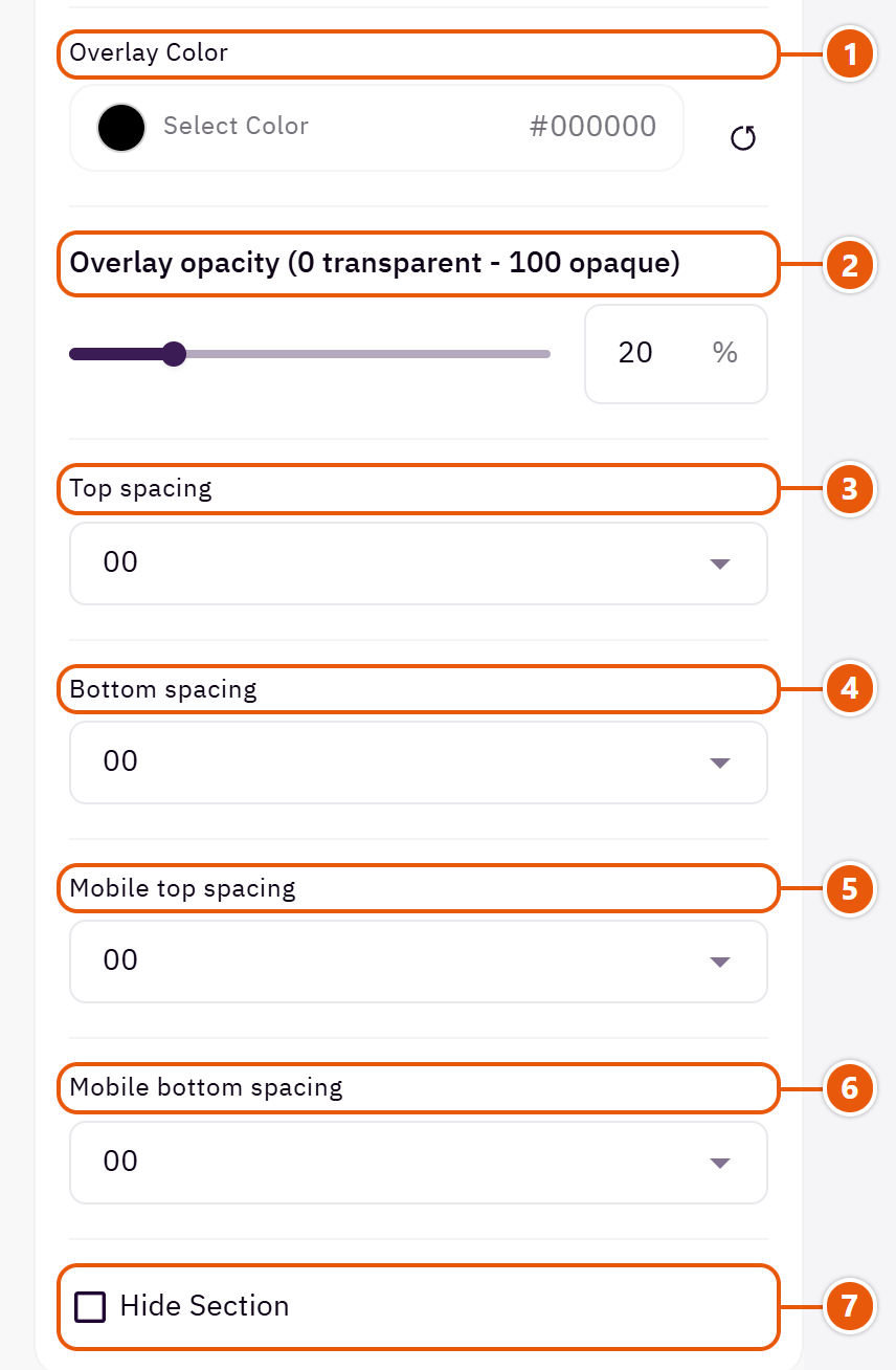 “Feature banner” settings in the Zid editor (6 of 6)