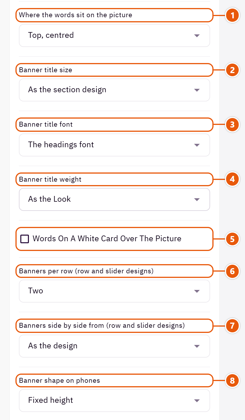 “Banner grid” settings in the Zid editor (2 of 4)