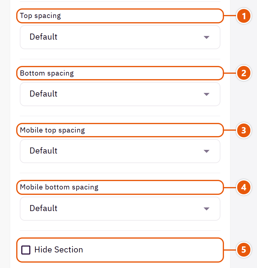 “Benefit showcase” settings in the Zid editor (3 of 3)