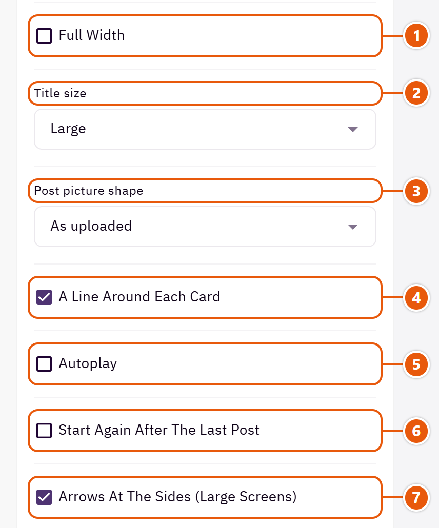 “Blog” settings in the Zid editor (3 of 5)