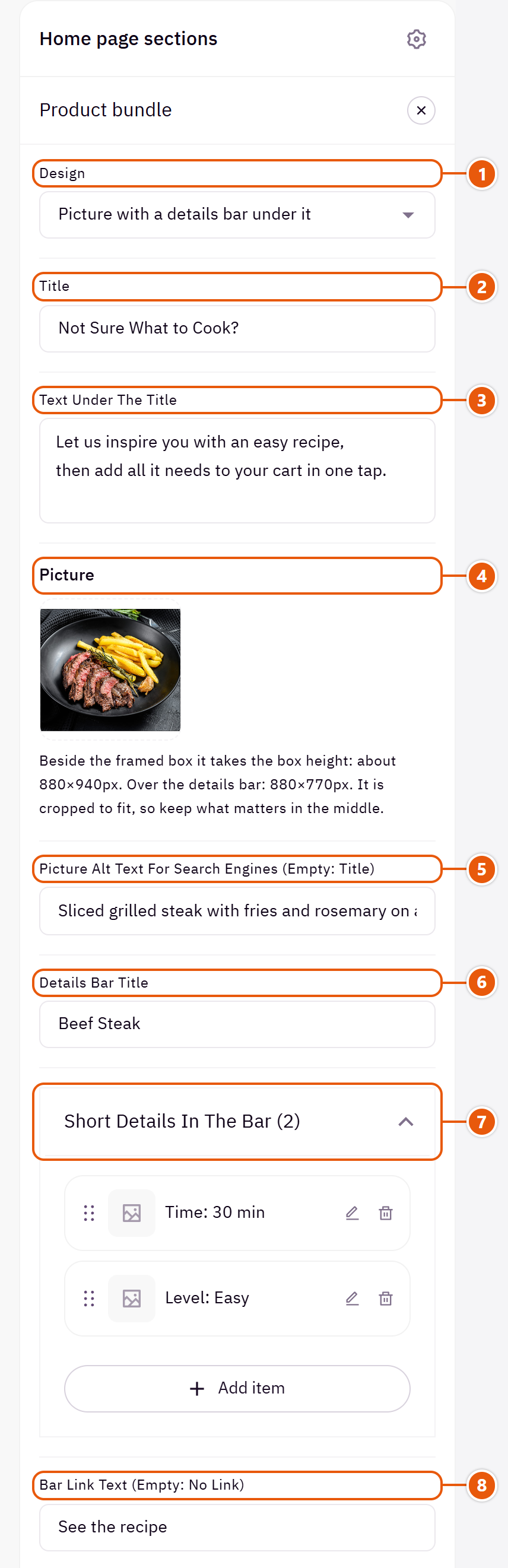 “Product bundle” settings in the Zid editor (1 of 4)