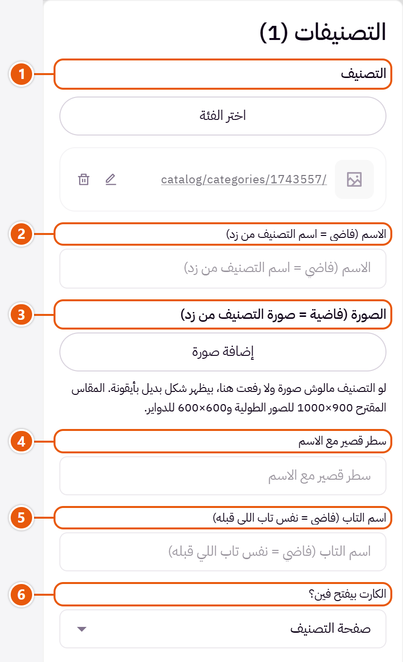 إعدادات «التصنيفات» في محرر زد