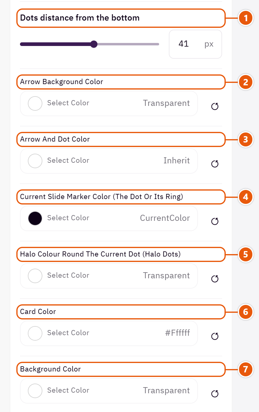 “Main slider” settings in the Zid editor (6 of 7)
