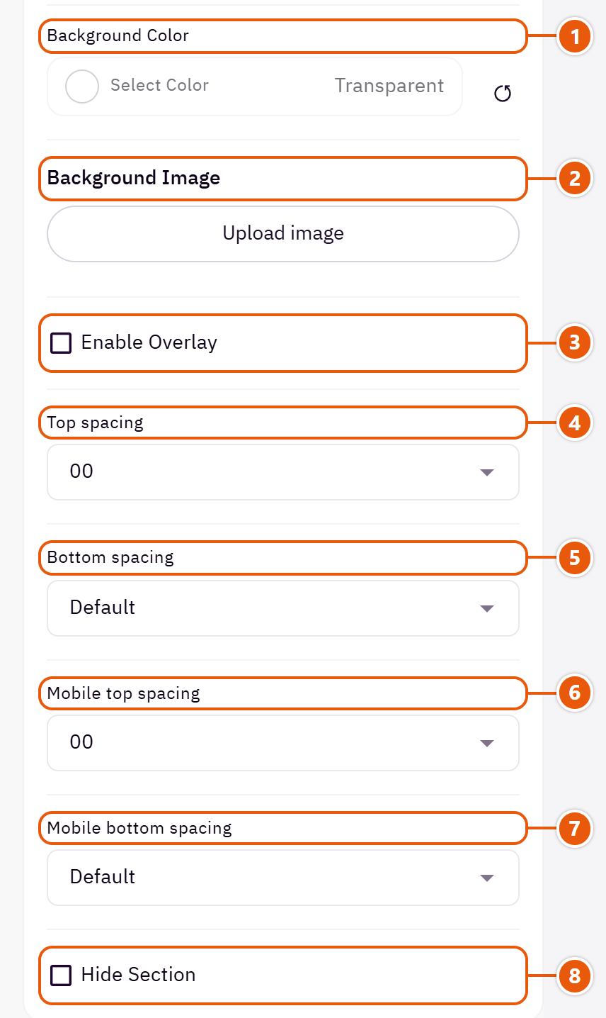 “Shop the look (photo beside a slider)” settings in the Zid editor (3 of 3)
