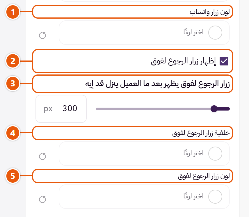 إعدادات «واتساب والرجوع لفوق» في محرر زد (3 من 3)
