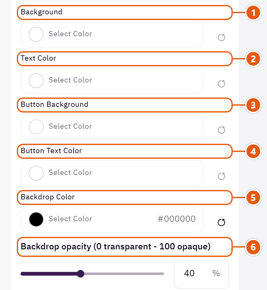 “Advertising popup” settings in the Zid editor (3 of 4)