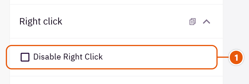 “Right click” settings in the Zid editor
