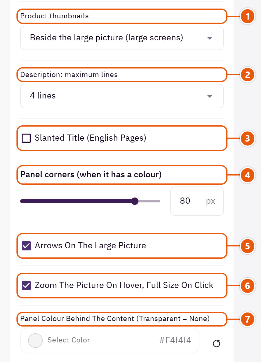 “Product spotlight” settings in the Zid editor (3 of 5)
