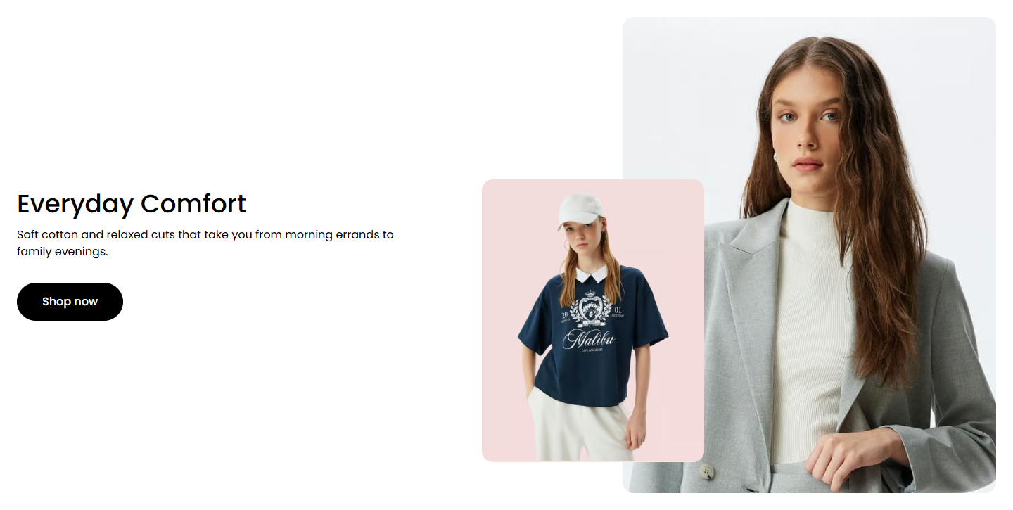 Two overlapping pictures beside the text