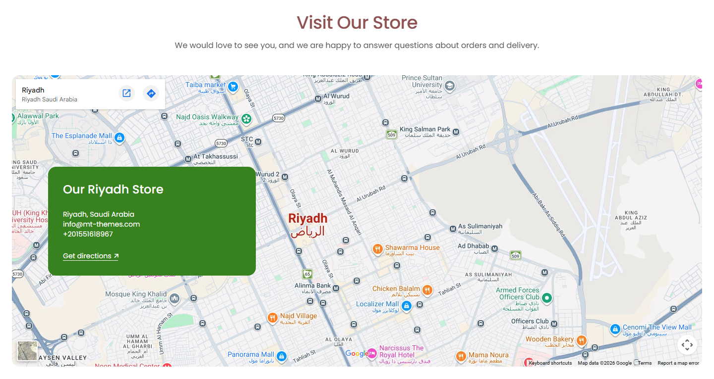 Contact and map