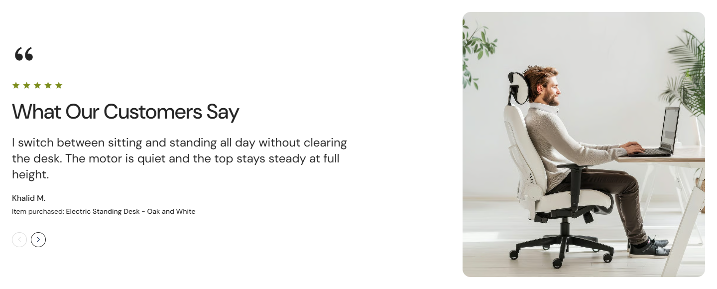 Customer photo beside the review