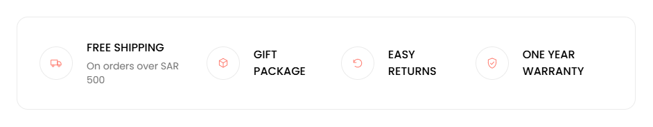 Benefits strip on store pages
