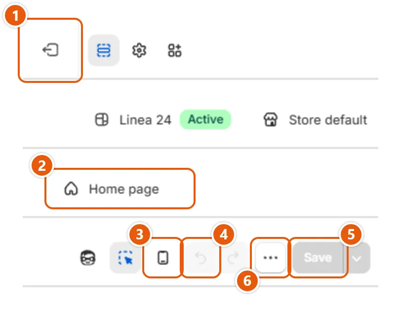 “The editor map” with its numbers